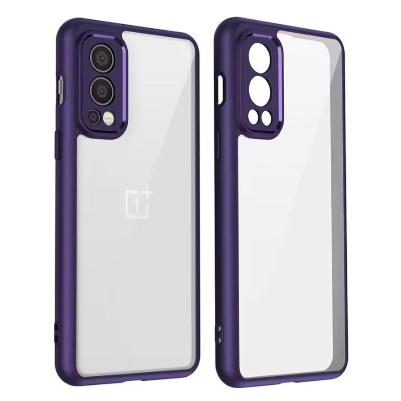 Stoßfeste Silikonhülle für OnePlus Nord 2 5G in Transparent mit matter Rückseite - Bild 2