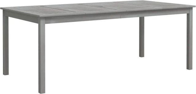 vidaXL Gartentisch aus Akazien-Massivholz in Grau, rechteckig, B/T/H: 200 x 100 x 75 cm - Bild 1