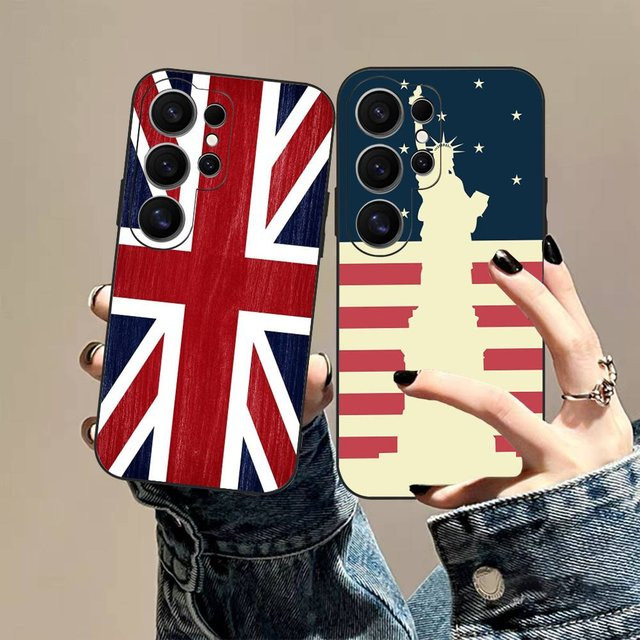 Handyhülle mit britischer UK-Flagge für Samsung Galaxy S24 FE, S25 Ultra, S23, S22 Ultra 5G und weitere Modelle, Mehrfarbig - Bild 1