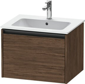 Duravit Waschtischunterschrank Ketho.2 in Nussbaum dunkel mit 1 Auszug, wandhängend, Breite: 61 cm, Tiefe: 48 cm, Höhe: 44 cm - Bild 1
