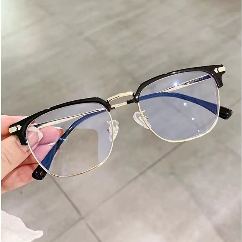 BMAD Korrektionsbrille, quadratisch, Metall, Schwarz, Unisex, Blaulichtfilter - Bild 1