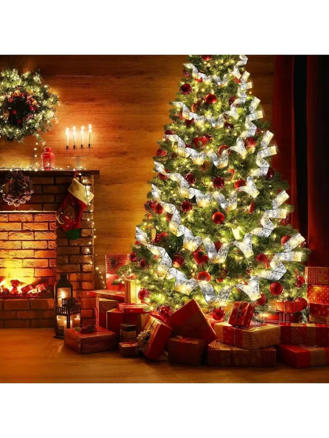 Weihnachtsband-Lichterkette Frohe Weihnachten Dekoration für dein Zuhause - Bild 6