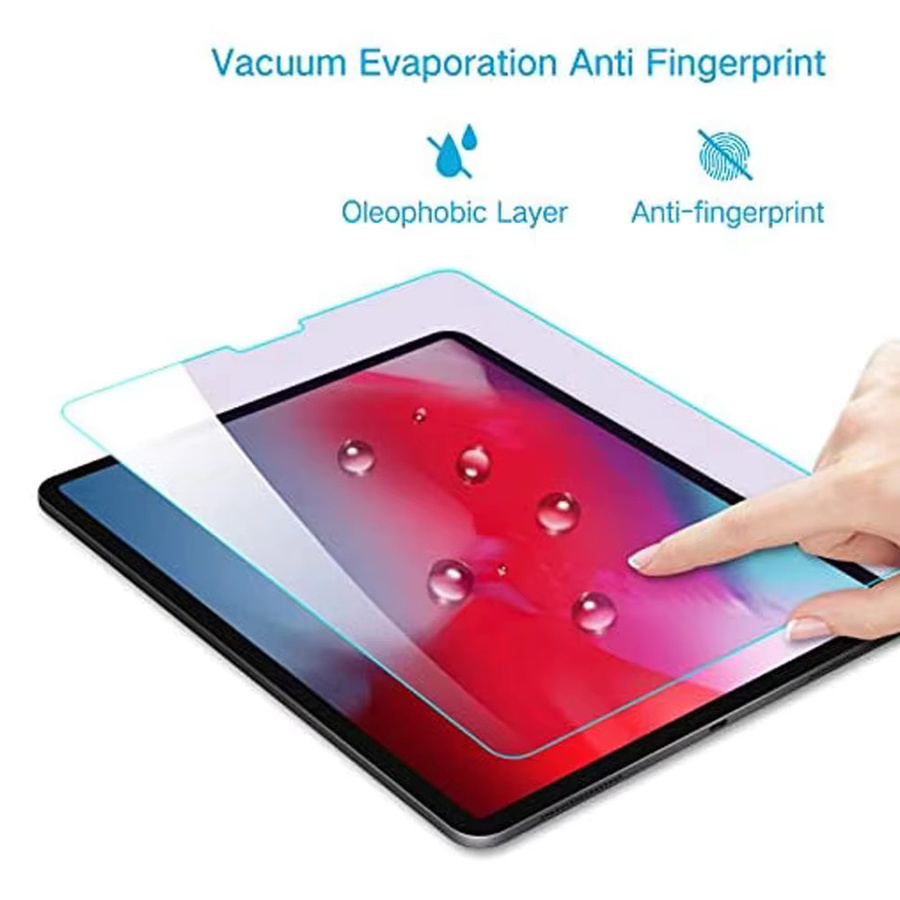 Displayschutzfolie aus gehärtetem Glas für Apple iPad Pro 12,9 Zoll (Modelle 2018: A1876, A1895, A2014, A1983), transparent, Anti-Fingerabdruck-Schutz - Bild 3