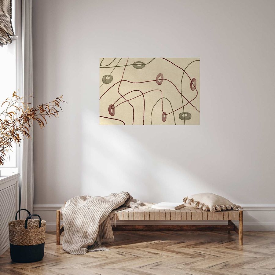 Plakat Linie Und Formen Labyrinth Aus Perlen auf hellem Hintergrund von Super Merchant - Bild 2