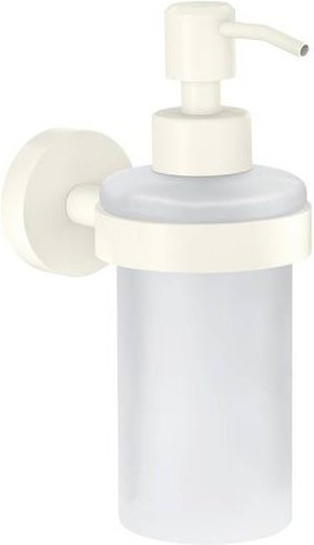 Tesa MOON WHITE Seifenspender aus satiniertem Glas in Weiß Matt mit 200 ml Fassungsvermögen - Bild 1