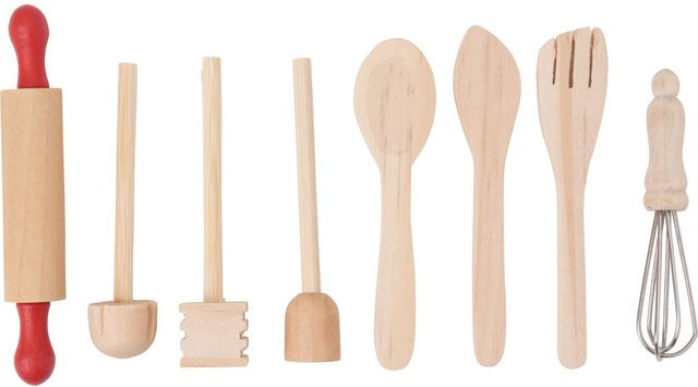 VBS Miniaturen Küchenutensilien 8-teiliges Set aus Holz - Bild 1