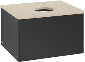 V&B Waschtischunterschrank Antao ohne Frontstruktur in Blau, B/T/H: 60 x 36 x 50 cm - Bild 1