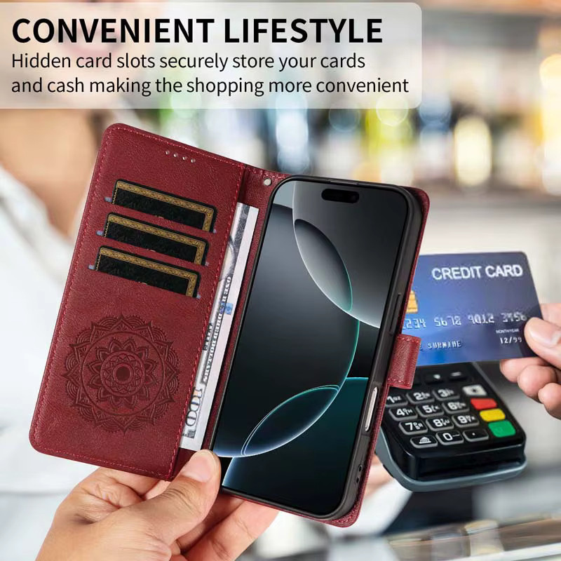 Tsimak Leder-Handyhülle für Honor 200 Smart 400 Pro 500 600 Lite Gold 3D Magnetische Flip-Wallet-Hülle - Bild 4