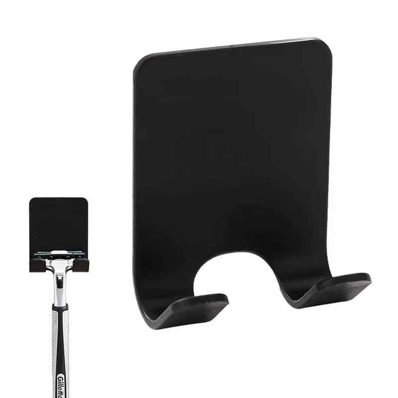 Untior Multifunktionaler Rasierset-Halter aus ABS zur Wandmontage ohne Bohren, Schwarz - Bild 3