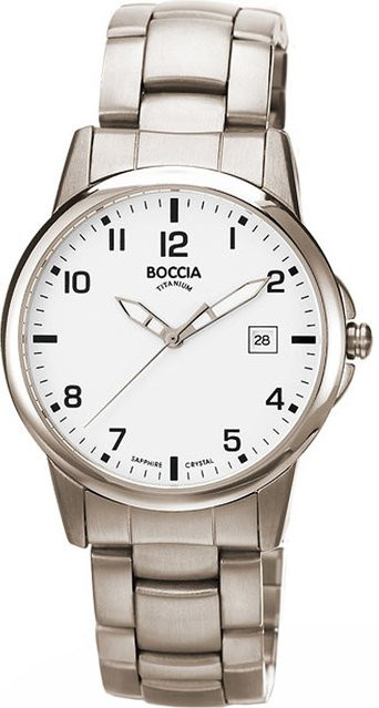 Boccia Herrenuhr, Quarz, Titan, 36 mm, Silber, 5 ATM - Bild 1