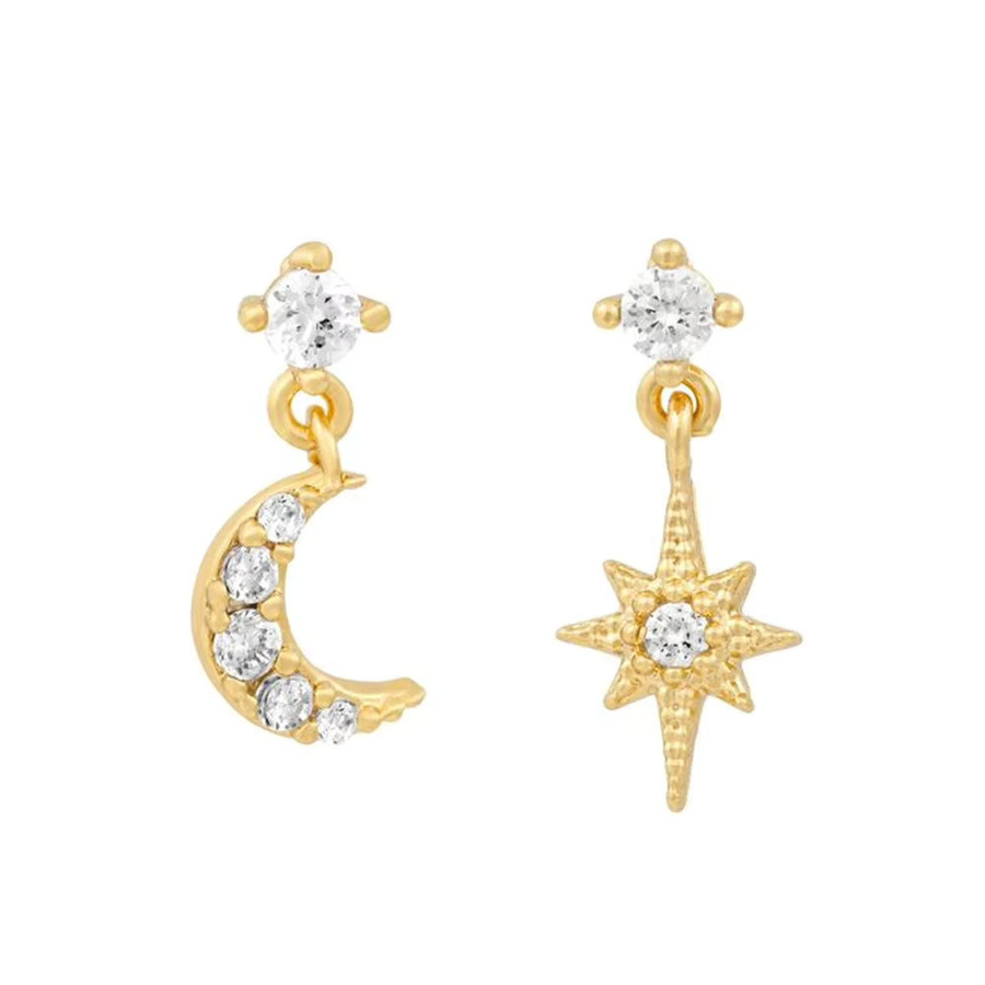 Maodane Creolen Edelstahl, Zirkonia, Gold, Damen - Bild 2