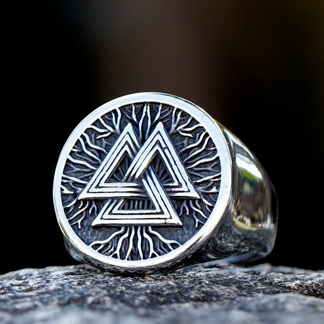 Vikingar Lin Ring, Edelstahl, Silber, Herren - Bild 1