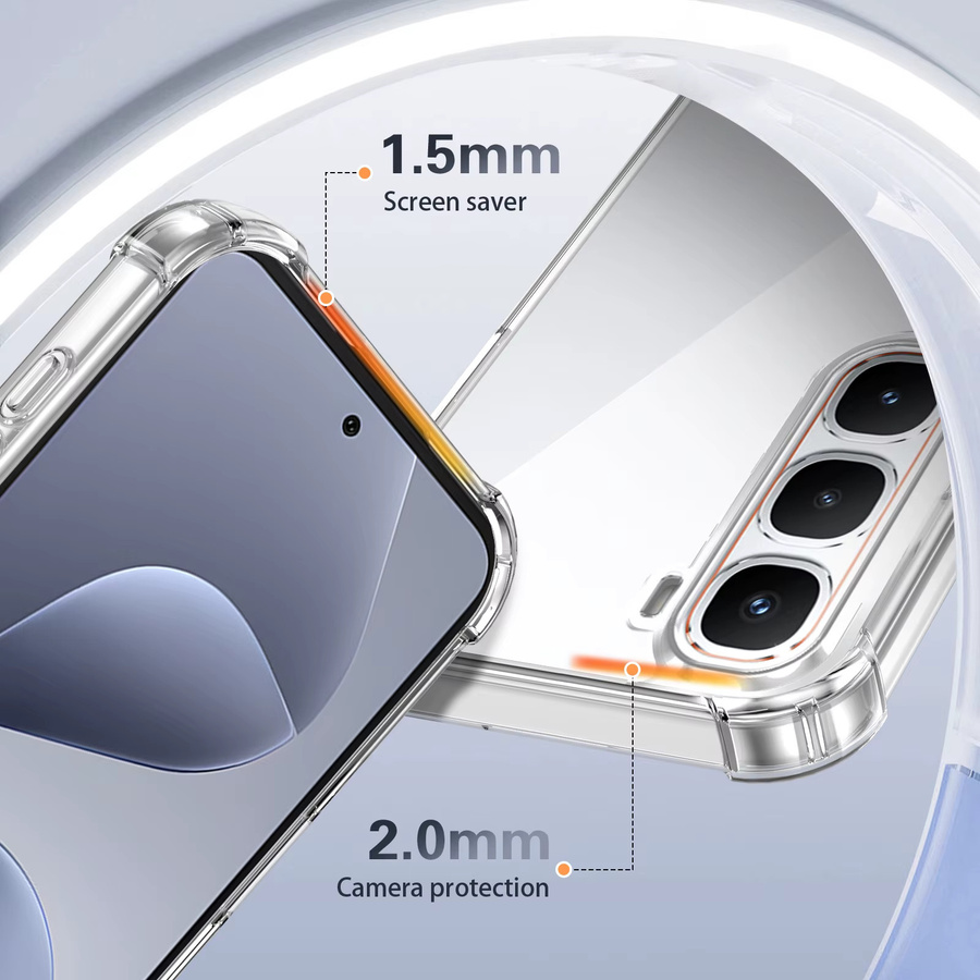 Stoßfeste Acryl-Schutzhülle für Infinix Hot 60 Pro 4G, Hot 60i und Hot 60 Plus, transparent - Bild 3