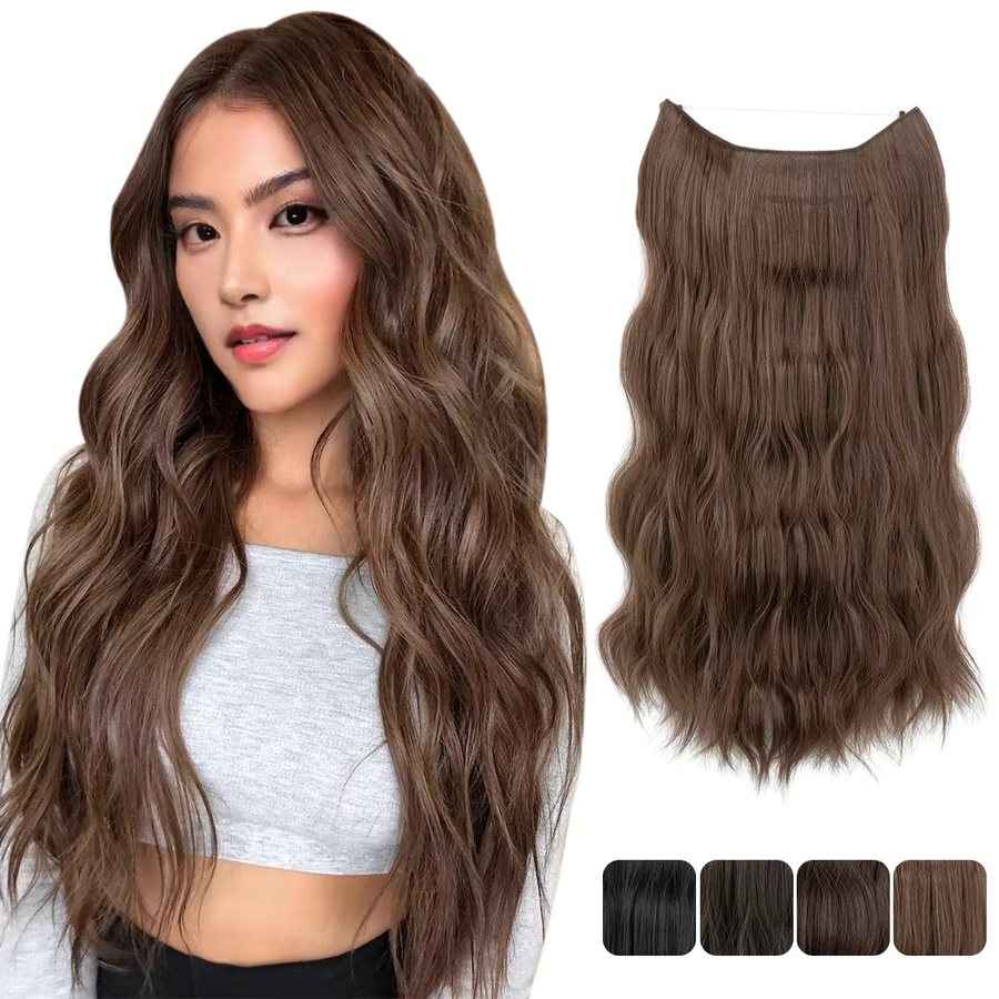 SARLA Clip-in-Haarverlängerungen synthetisch, schwarz, Unisex - Bild 6