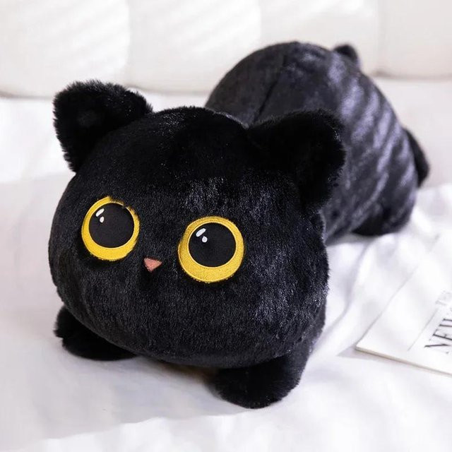 Yiran Health & Beauty Schwarze Katze Plüschtier Puppe, 50cm - Bild 1
