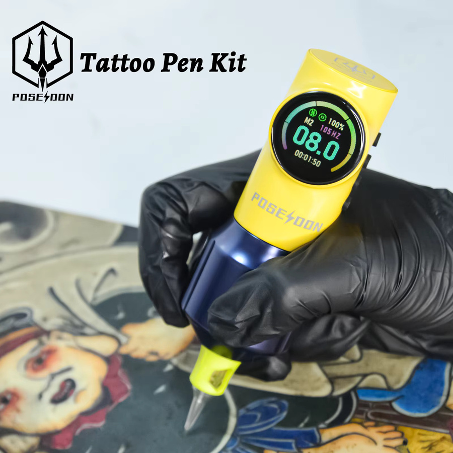 POSEIDON Tattoo-Set, gelb - Bild 3