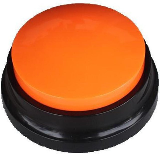 Var Vogue Hund Sprachaufzeichnung Kommunikationsknöpfe, interaktives Trainingsspielzeug, orange - Bild 1