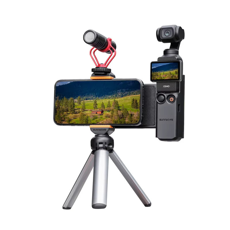 DJI Osmo Pocket 3 Telefon-Erweiterungshalterung und Handgriff-Adapter in Schwarz für DJI Pocket 3 und Pocket 4 - Bild 3