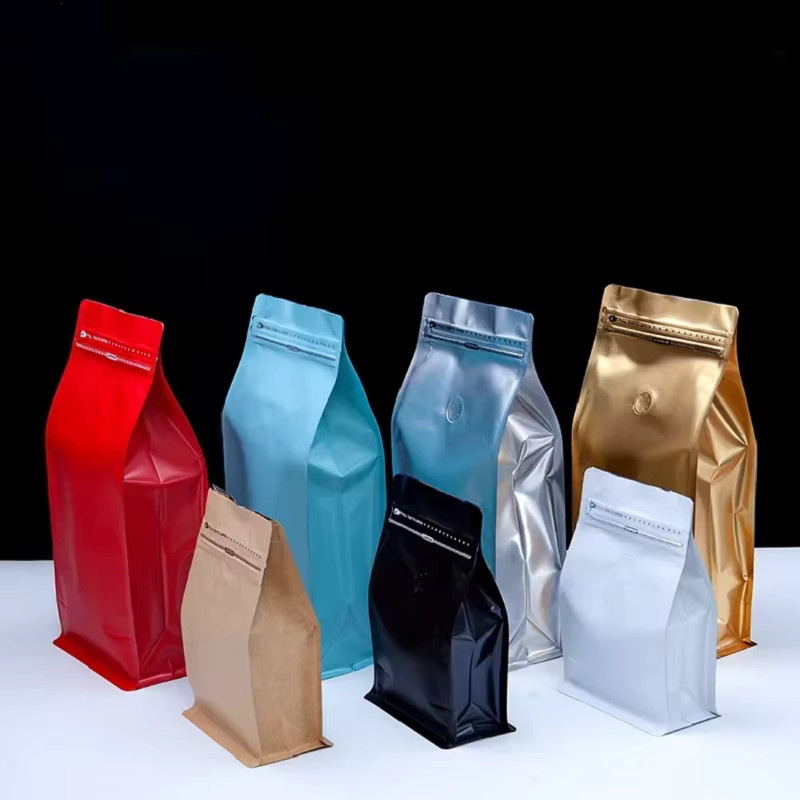 50 Stück luftdichte Kaffeebohnen-Verpackungsbeutel aus Aluminiumfolie mit Luftventil zur Aufbewahrung von Lebensmitteln, Tee und Nüssen - Bild 2