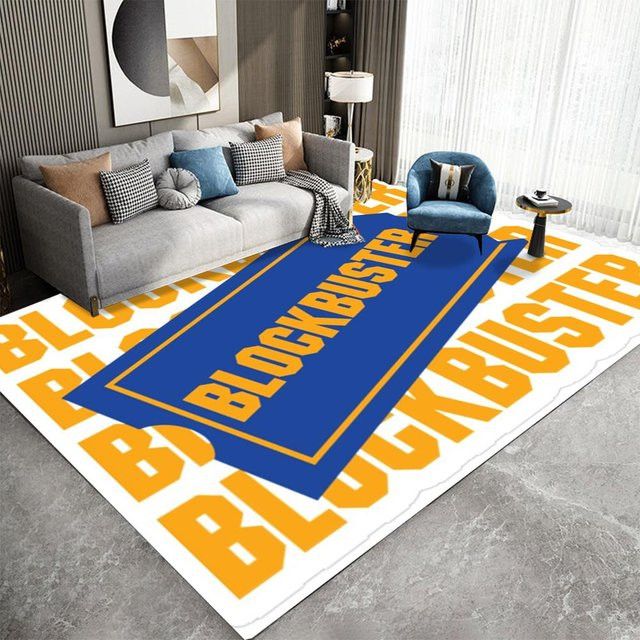 Miniso Blockbuster Teppich aus Polyester, Maschinenwaschbare Fußmatte mit Mitgliedskartendesign, B/T: 80 x 50 cm - Bild 1