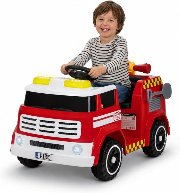 Actionbikes Motors Kinder-Elektro-Feuerwehrauto LF112, Wasserspritze, Sirene, Sprechanlage, Einsatzlicht, 50W, MP3 - Bild 1
