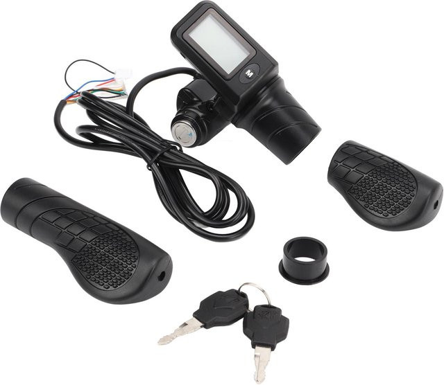 CosyHome Elektrisches Fahrrad Gasgriff Set mit LCD Display in Schwarz - Bild 1