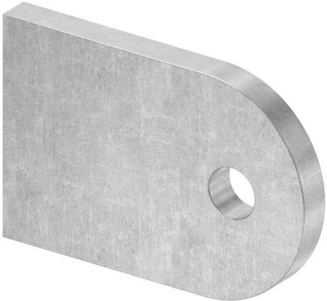 FeNau Anschweißlasche aus Stahl S235JR in Silber, B/H/T: 60 x 40 x 6 mm mit Rundloch Ø 9 mm - Bild 1