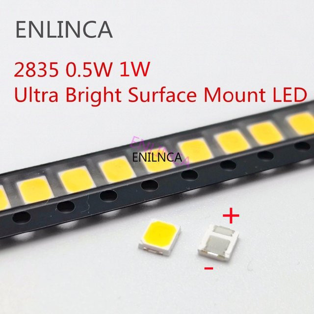 ENLINCA SMD LED 2835 Leuchtdioden Weiß Ultra Hell Oberflächenmontiert - Bild 1