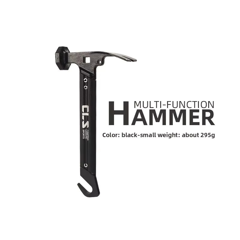 CLS Mini-Outdoor-Zelthammer aus Edelstahl und Aluminiumlegierung in Schwarz - Bild 3