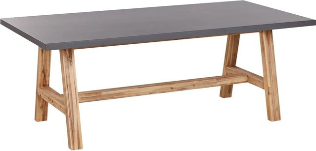 Beliani Gartentisch TONNARE aus Akazienholz in Grau, B/T/H: 200 x 100 x 75 cm - Bild 1