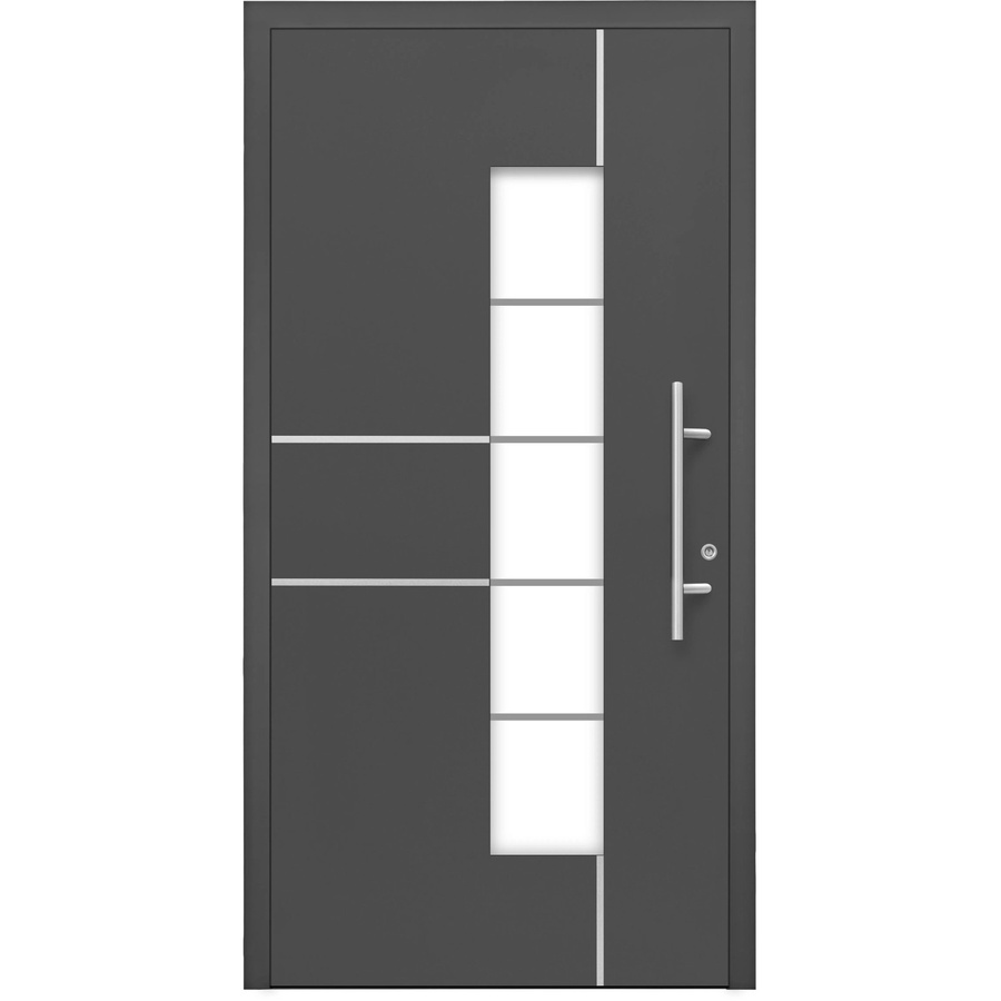 Splendoor Moderno Aluminium-Haustür mit Glaseinsatz, Anthrazit Metallic, Anschlag Rechts, B: 110 cm, H: 210 cm - Bild 2