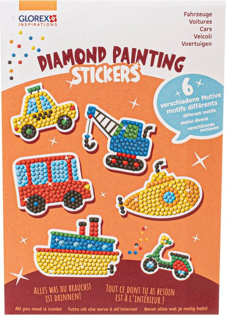 Glorex Diamond Painting Sticker Fahrzeuge Bastelset - Bild 1