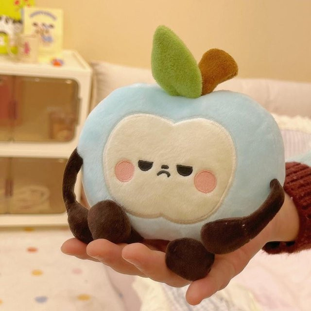Yiran toy Kawaii Apfel Plüschtier Kissen, Plüsch Anhänger, 13cm - Bild 1