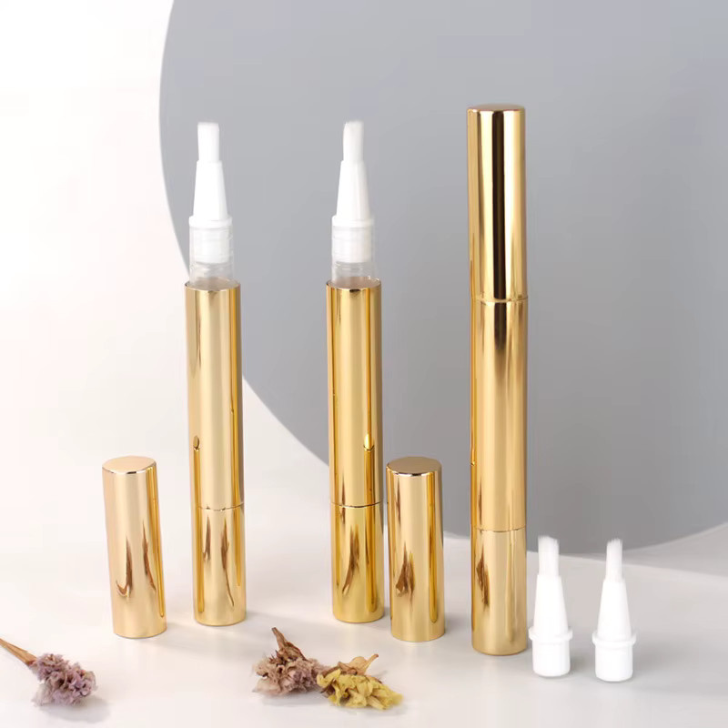 KuZHEN Nagelhautölbehälter mit Pinsel, 3 ml, Silber, Glänzend - Bild 2