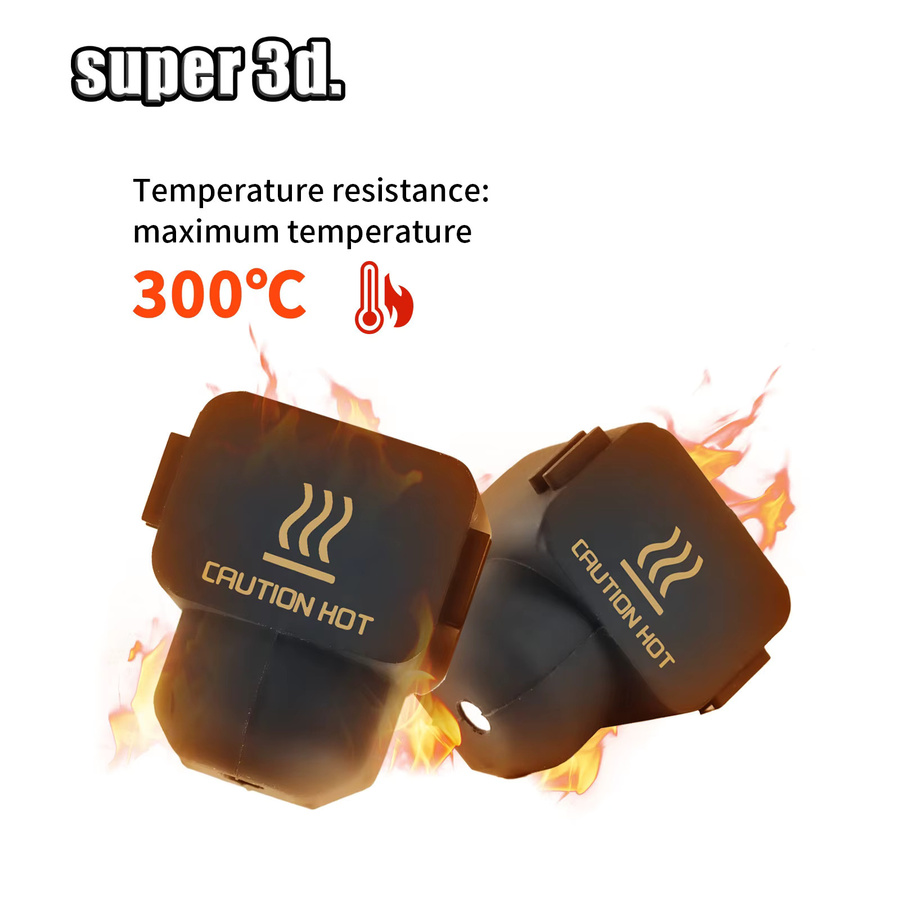 Silikon Socken für Bambu Lab A1 Mini 3D Drucker Heizblock Wärmedämmung Hülle in Schwarz - Bild 2