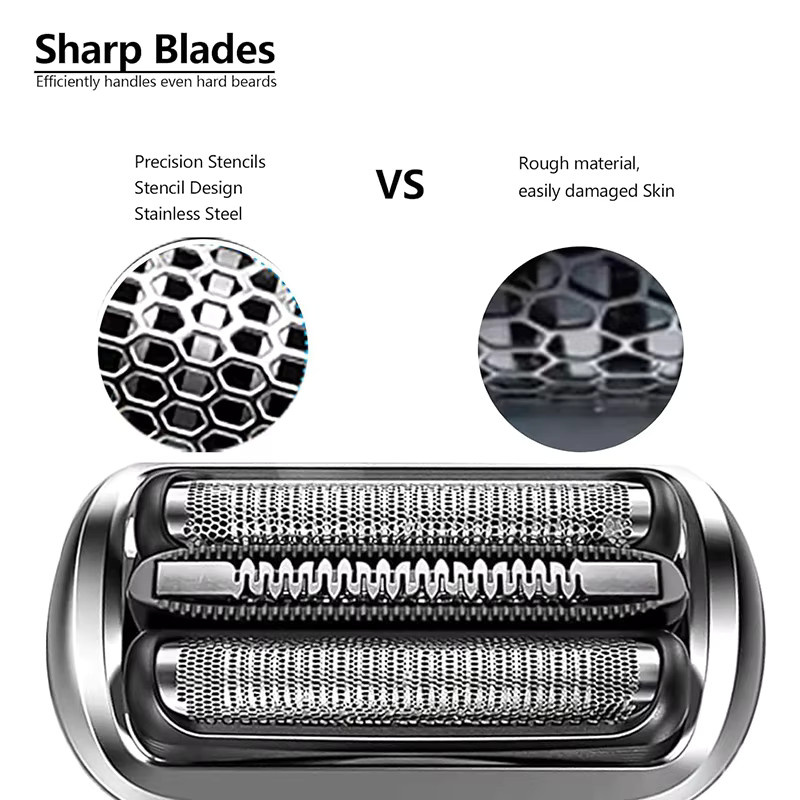 Braun Ersatzscherkopf 73S Series 7 in Silber passend für Braun S7 360 Flex 5764 7020s 7025s 7085cc 7027cs 7071cc - Bild 3