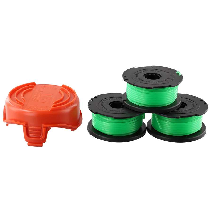 3er-Set Trimmer Spulen mit Spulenkappen für Garten Rasenmäher GL7033 GL8033 GL9035 von DAZZLEEX in Multicolour - Bild 3
