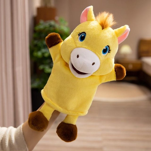 Yiran toy Pferd Handpuppe Plüschtier, 30cm, ab 14 Jahren - Bild 1