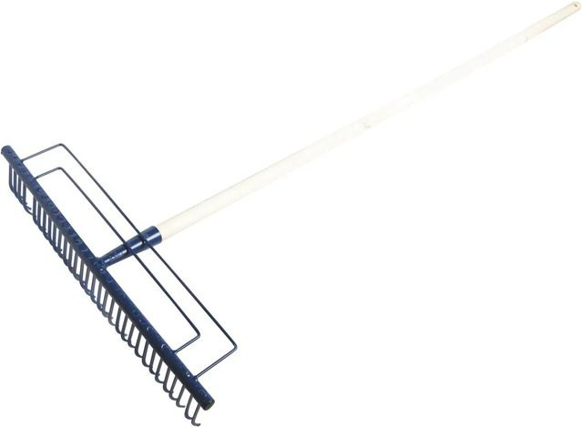 LUX-TOOLS Rasenrechen mit eingestieltem Kopf aus Stahl und Holz, Arbeitsbreite: 58 cm - Bild 1
