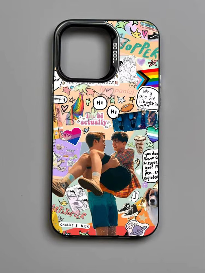 Stoßfeste Heartstopper Handyhülle für iPhone 11 bis iPhone 17 Pro Max Plus in Silber - Bild 5