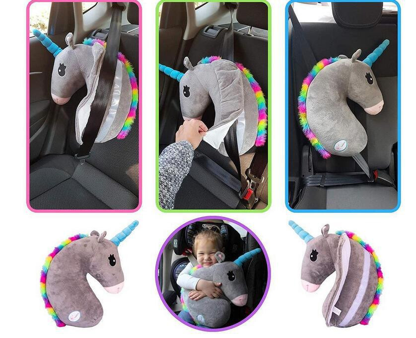 Yiran Furniture Kawaii Einhorn Plüschkissen aus Kurzplüsch und Baumwolle in Multicolour - Bild 4