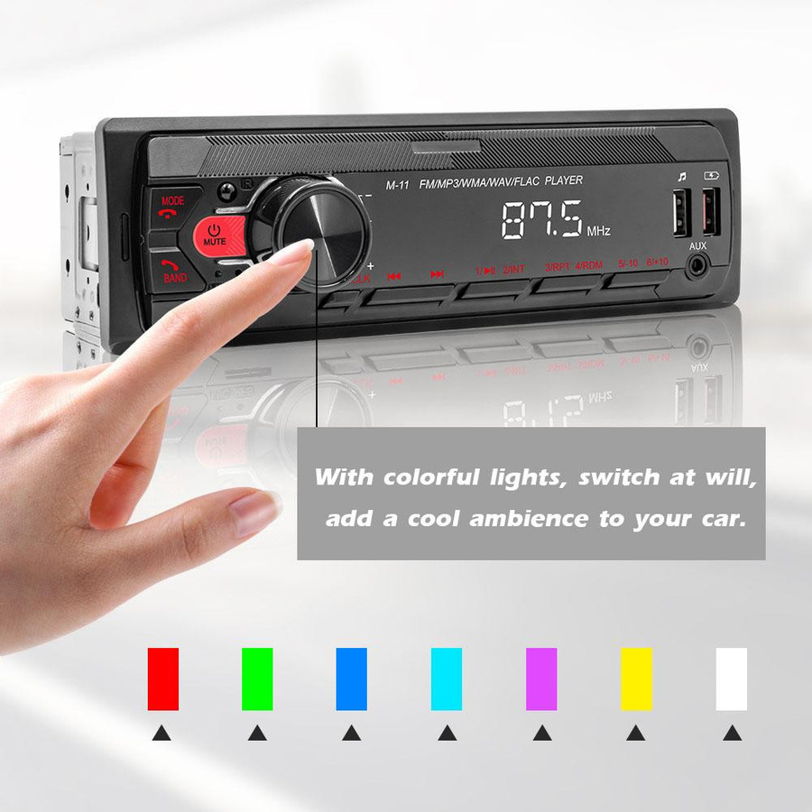 VehicleKit Auto MP3 Player mit Bluetooth, FM Radio und Freisprecheinrichtung in Schwarz mit USB- und TF-Kartenslot - Bild 2