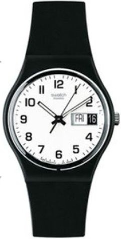 Swatch Armbanduhr, Quarz, Kunststoffgehäuse, 34 mm, Weiß, Unisex - Bild 1