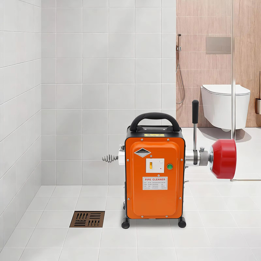 Bymaocar Elektrische Abflussreinigungsspirale in Orange mit 750W Leistung und 20m Spirale, 16mm Durchmesser - Bild 2