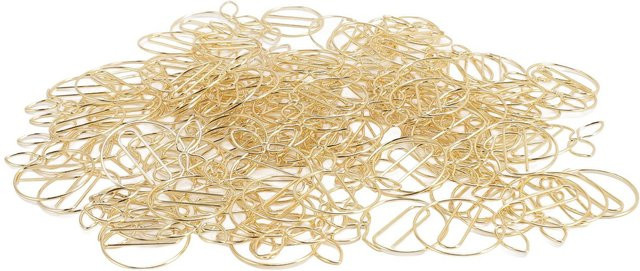GoolRC Büroklammern aus Edelstahl in Gold mit Aufbewahrungsbox beige, 100 Stück - Bild 1