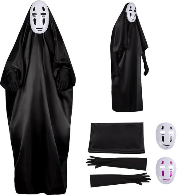Augwindy No-Face Kostümset, Schwarz, Set / Bundle - Bild 1
