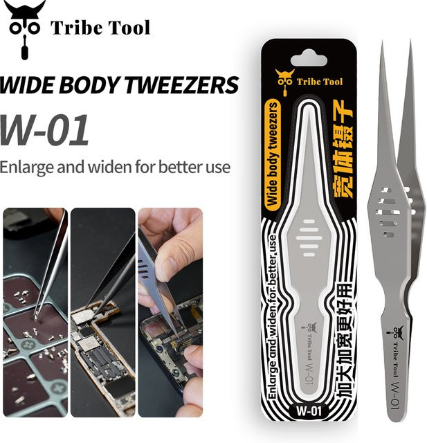 Tribe Tool W-01 Pinzette für Mobiltelefon-Reparaturen und PCB-Chips, korrosionsbeständig und hochhart - Bild 1