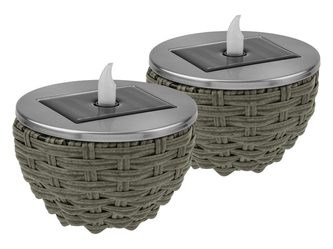 LIVARNO LED Solarleuchte im Geflecht Design 2er Set - Bild 4