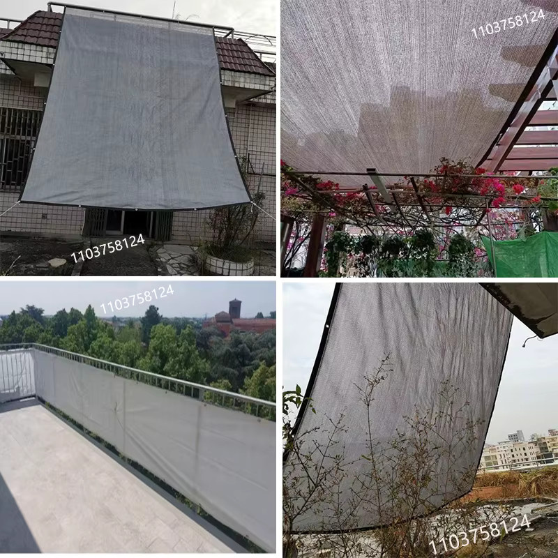 Graues Sonnenschutznetz mit UV-Schutz als Sichtschutz für Garten und Hof - Bild 3