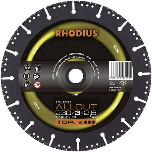 Rhodius ALLCUT DG210 Diamanttrennscheibe Universal Durchmesser: 180 mm, Bohrungs-Ø: 22,23 mm - Bild 1